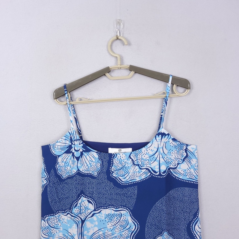 Jean Pierre Klifa Petals Blue Mini Dress Women's Size Small‎ Floral - Picture 8 of 12